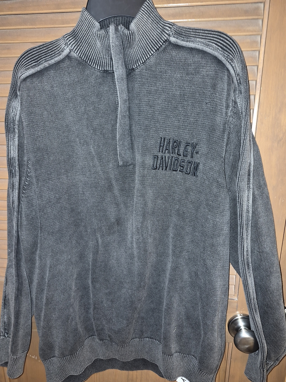 Harley-Davidson Men's Charcoal Quarter-Zip Pullover